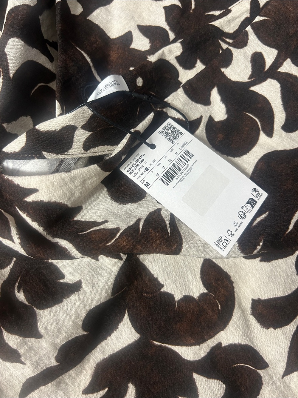 NWT (size M) MANGO ASYMMETRICAL FLORAL-PRINT DRESS - Picture 7 of 8